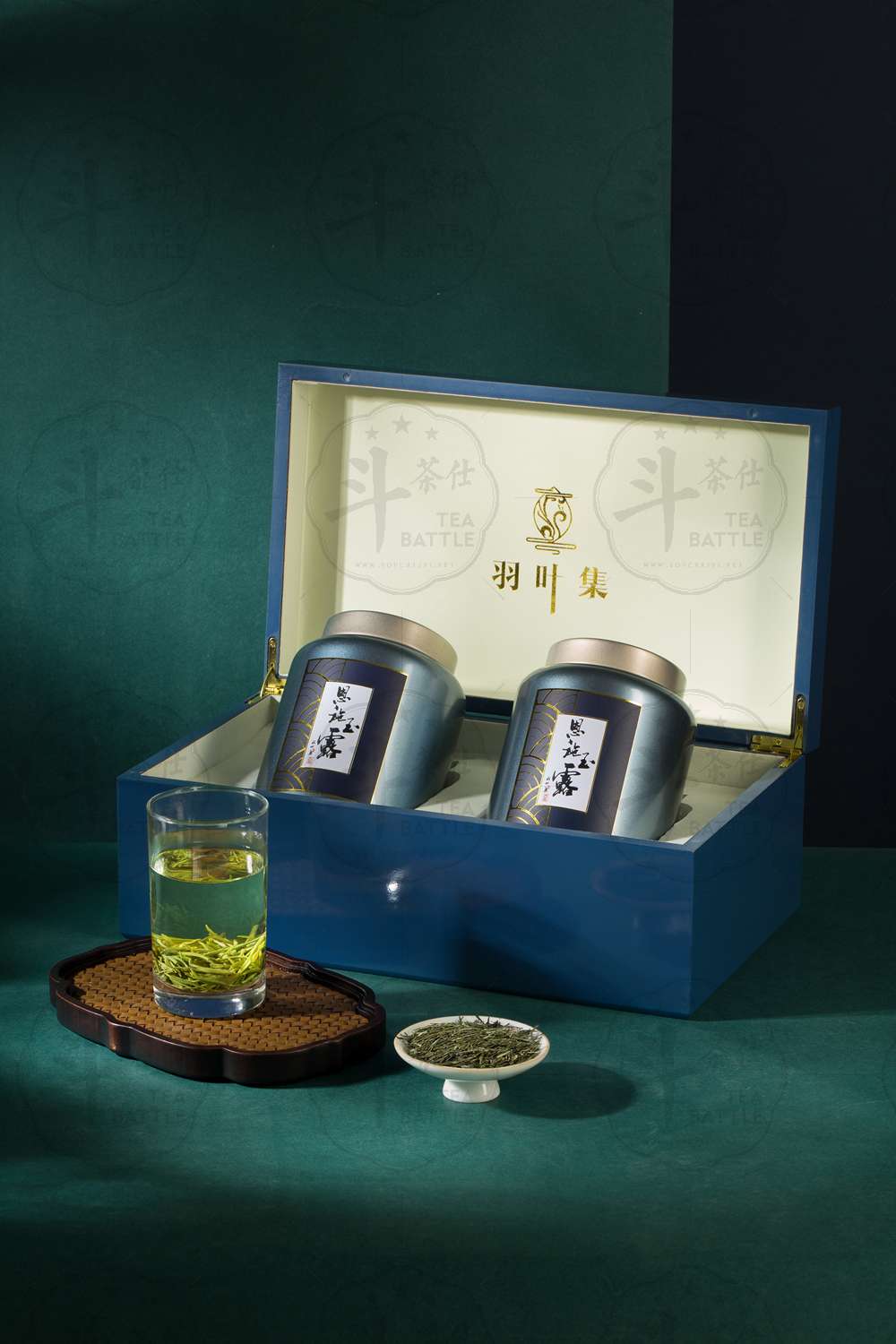 羽叶集-恩施玉露-绿茶礼盒-产品拍摄